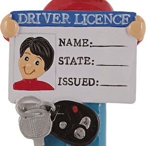 Driver License Boy/ Christmas Ornaments