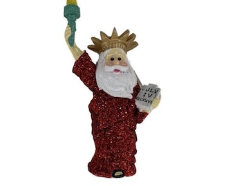 Santa Statue of Liberty Christmas Ornament