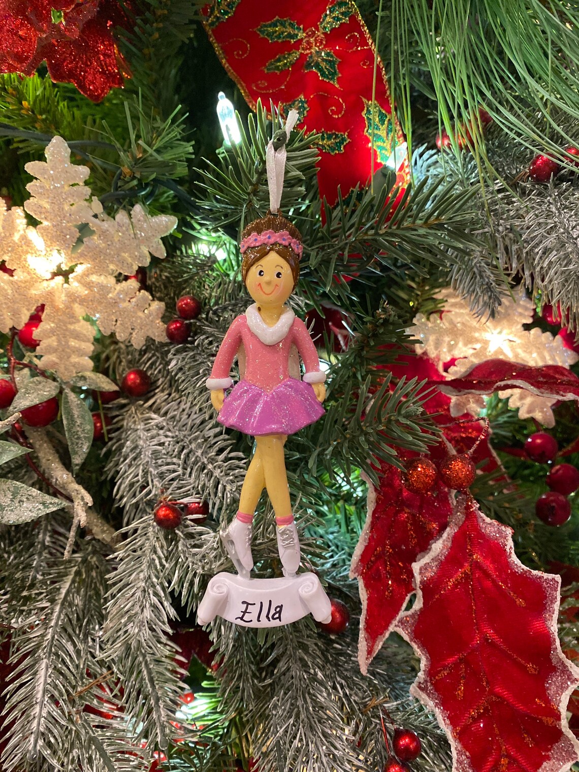 Ice Skate Girl Personalized Christmas Ornament Etsy