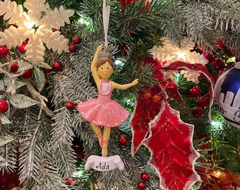 Ballerina Girl Personalized Christmas Ornament