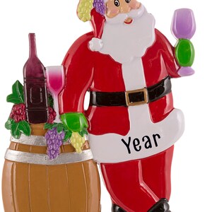 Tuscany Santa Wine Christmas Ornament