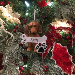 Dachshund Dog Christmas Ornament