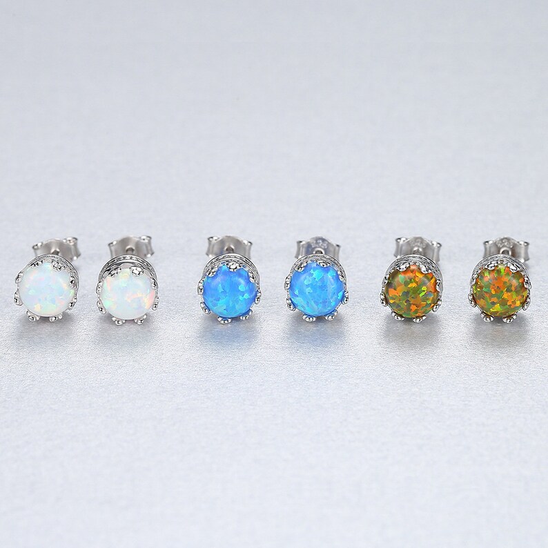 Opal Earrings Opal Stud Earrings. Blue Opal Earrings Stud Earrings Blue Opal Stud Earrings White Opal Stud Earrings Opal Stud Earrings