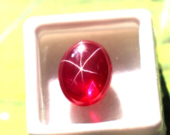 Top Quality Rare Found Star Ruby Gemstone Certified Star Ruby Loose 8CT Oval Cut Natural Star Ruby Ring Pendant Star Ruby CRISTMAS OFFER