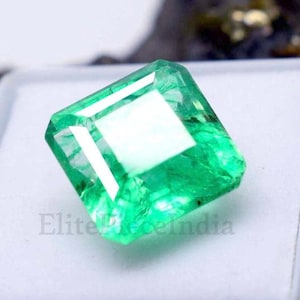 Natural Columbian Emerald 8Cts Radiant Cut Certified Loose Emerald Gemstone Natural Emerald From Columbia Elite Finish Emerald Pendant