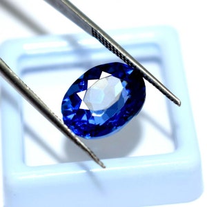 Earth Mined Sapphire Blue 8.95Cts Faceted Oval Cut Loose Natural Blue Saphire Loose Sapphire Natural Blue Sapphire Ring Sapphire Earring image 2