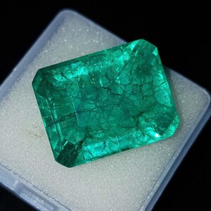 Natural Columbian Emerald 8-9Cts Emerald Cut Certified Loose Emerald Gemstone Natural Emerald From Columbia Elite Finish image 4