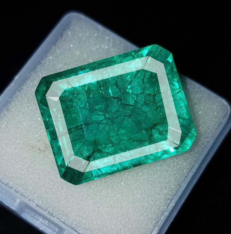 Natural Columbian Emerald 8-9Cts Emerald Cut Certified Loose Emerald Gemstone Natural Emerald From Columbia Elite Finish image 3