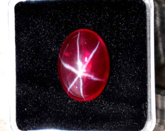 19CT Natural Burmese Star Ruby Big Size Rare AAA Star Ruby Certified Loose Gemstone Oval Shape Natural Star Ruby Natural Ruby BEST OFFER