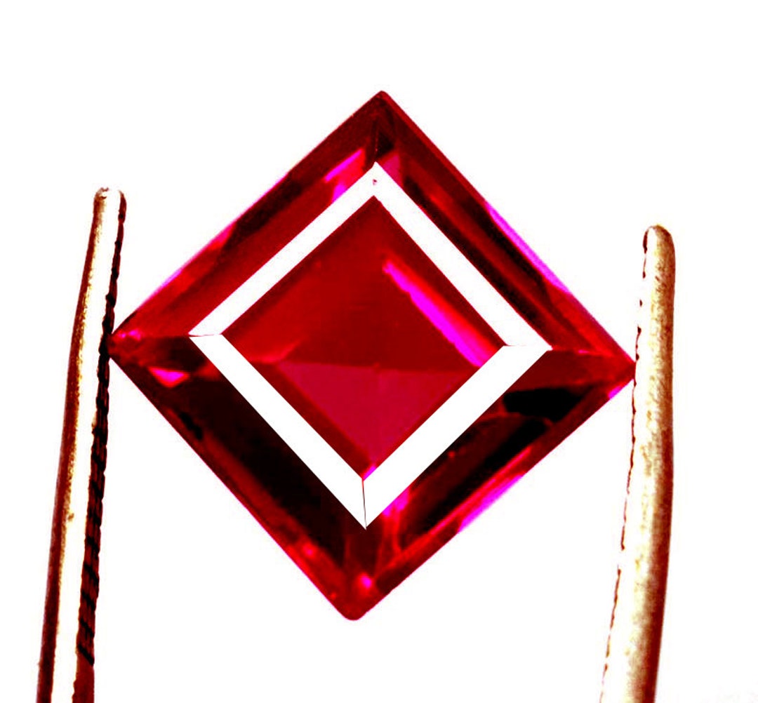 Natural Red Ruby Square Step Cut 6cts Burmese Ruby Natural Ruby Loose