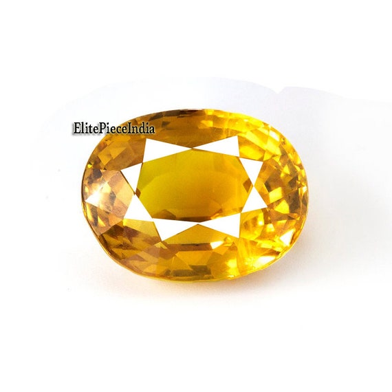 Natural yellow sapphire best sale stone