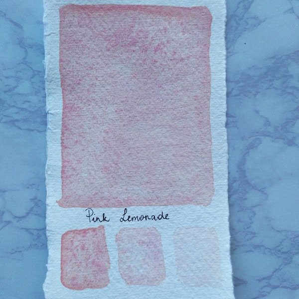 Pink Lemonade - Handmade vegan watercolor - Homemade watercolour paint - for calligraphy, painting, art, lettering