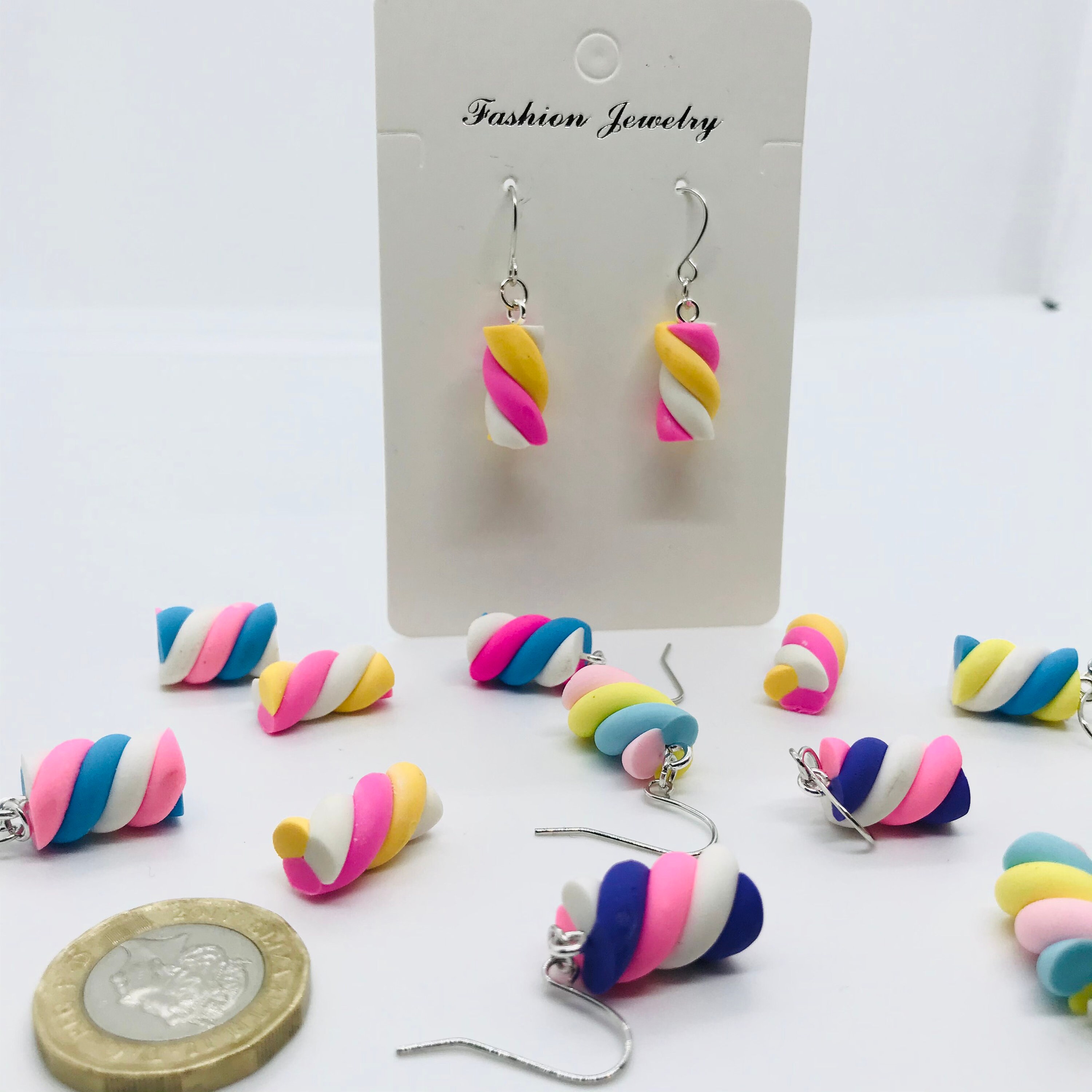 Flump Marshmallow Earrings / Cute Earrings / Jewellery / Fun / Etsy