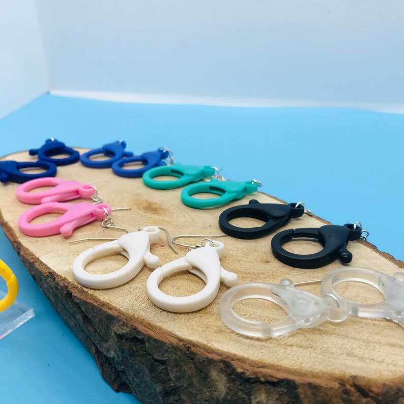 Lobster Claw Clasp Earrings / Drop Earrings / Colourful Etsy UK