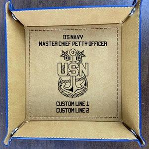 Leather Desk Valet - US Navy Master Chief Petty Officer
