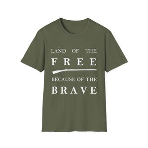 Land of the Free Patriotic Unisex Softstyle T-Shirt