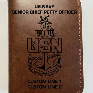 Leather Wallet - US Navy Senior Chief Petty Officer