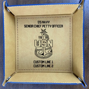 Leather Desk Valet - US Navy Senior Chief Petty Officer