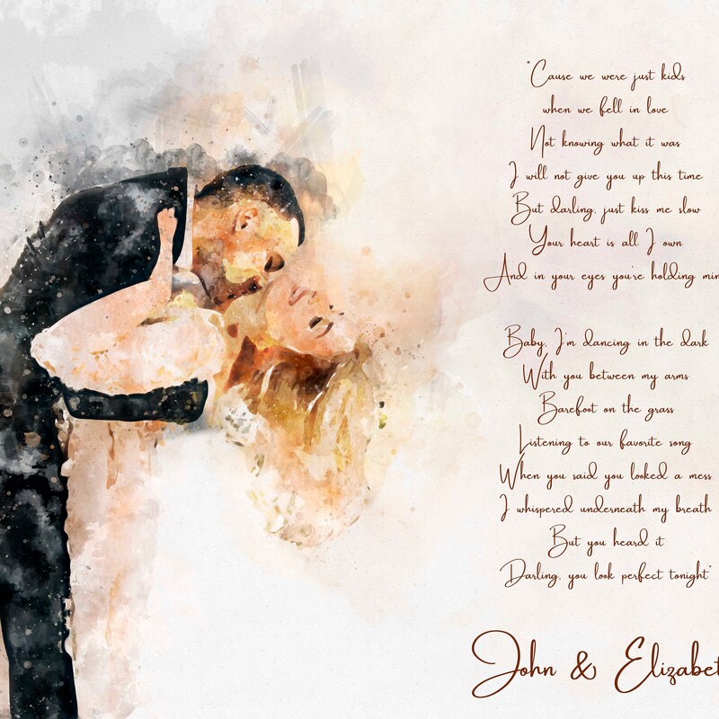 First Dance Lyrics - Etsy