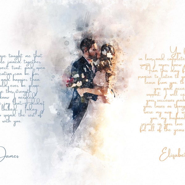 Wedding Vow Canvas Etsy