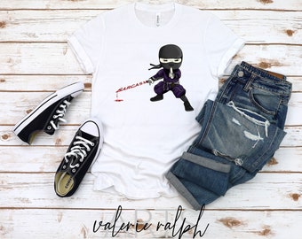 Sarcasm Ninja & ready-to-drop F Bombs - Anime Ninja Tee, Funny Gender Neutral Shirt Gift, Ninja Warrior Clothes, Sarcastic Kung Fu T-Shirt