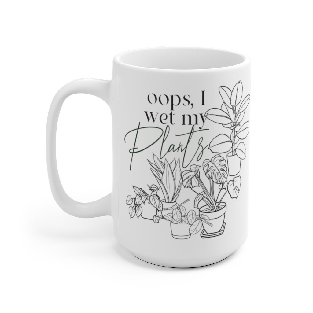 YouNique Designs Plant Lady Mug, 11 Ounces, Plant Mug, Plant Coffee Mug, Plant Mom Mug, Plant Lover Cup, Plant Coffee Mug For Women, Crazy Plant Lady Gifts (Black Handle