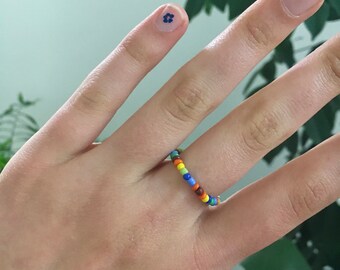 Beaded Ring - Multi Coloured