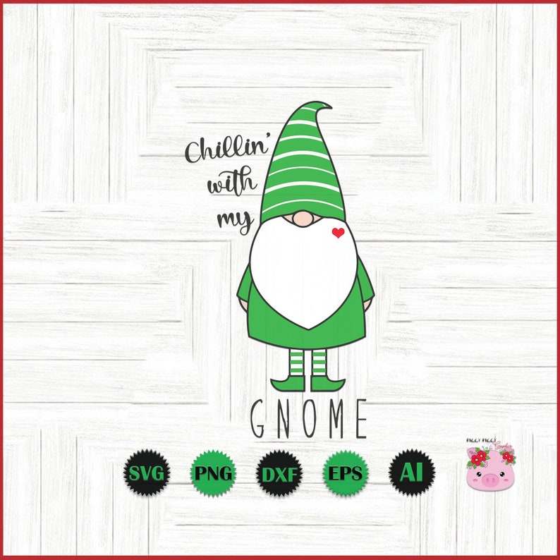 Christmas Gnome SVG, Gnome Quotes SVG, Winter Green Gnome Clip Art
