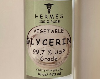 16 oz Glycerin Vegetable Oil by HERMES USP Grade 100% Pure