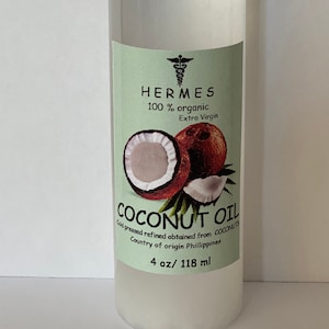 4  oz COCONUT Oil EXTRA VIRGIN Organic Unrefined Cold Pressed