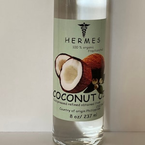 8 oz FRACTIONATED COCONUT Oil (MCT) Organic 100 % Pure Cold Pressed