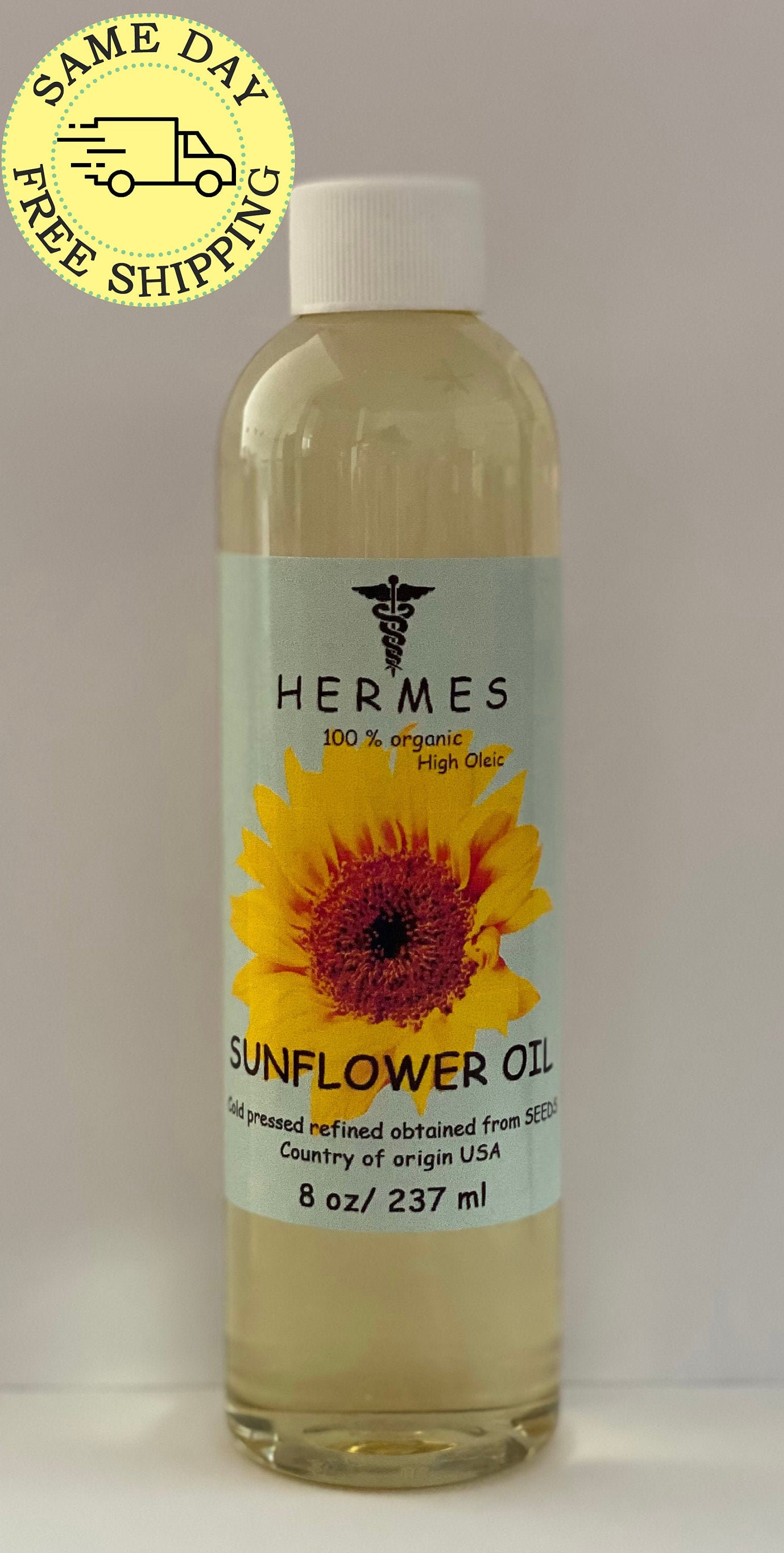 SUNFLOWER OIL High Oleic Cold Pressed Refined Organic 100 PURE 8 Oz Etsy