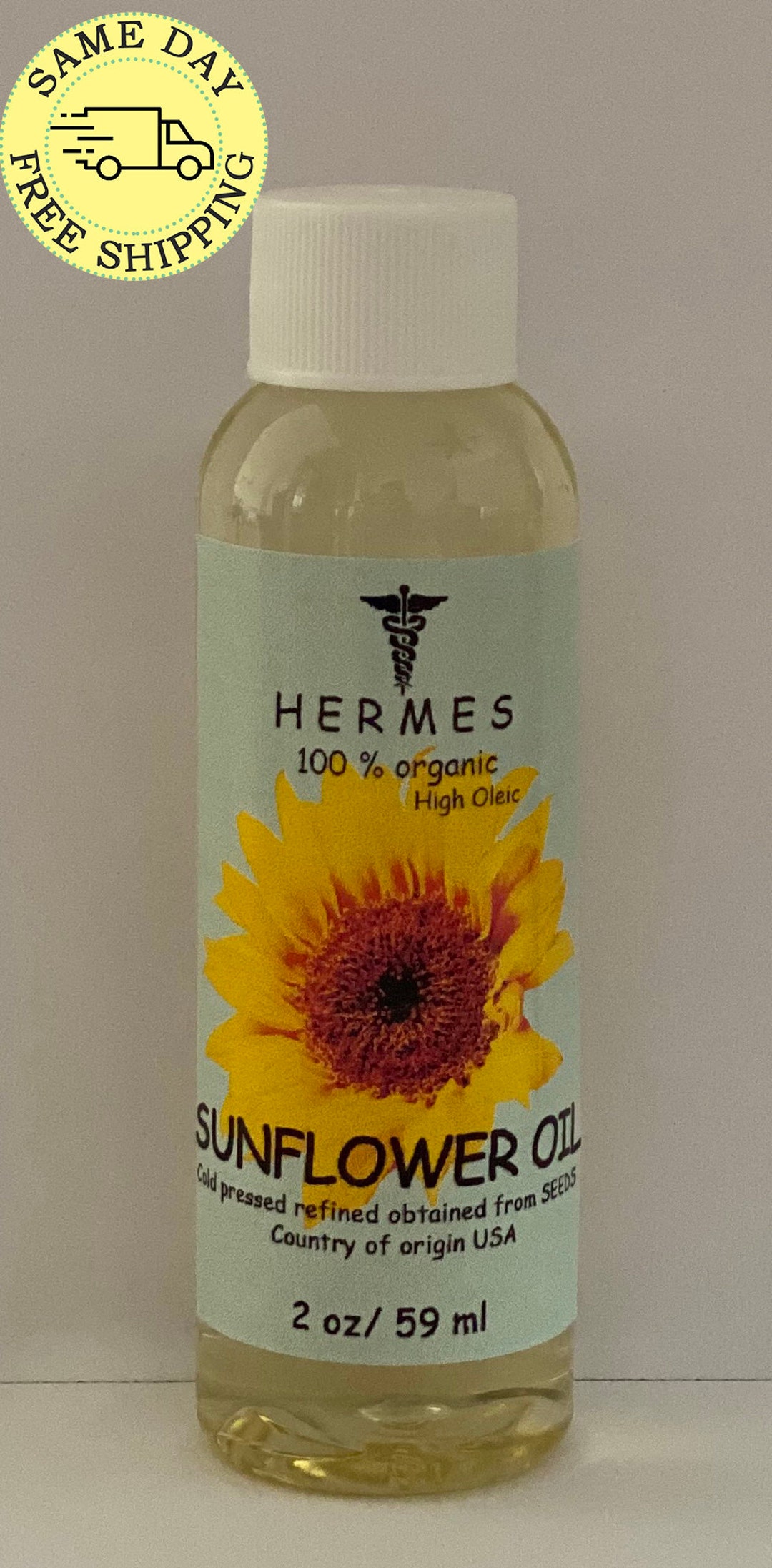 SUNFLOWER OIL High Oleic Cold Pressed Refined Organic 100 PURE 2 Oz Etsy
