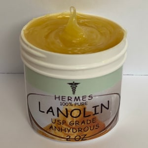 2 oz LANOLIN USP Grade Anhudrous by Hermes 100% PURE