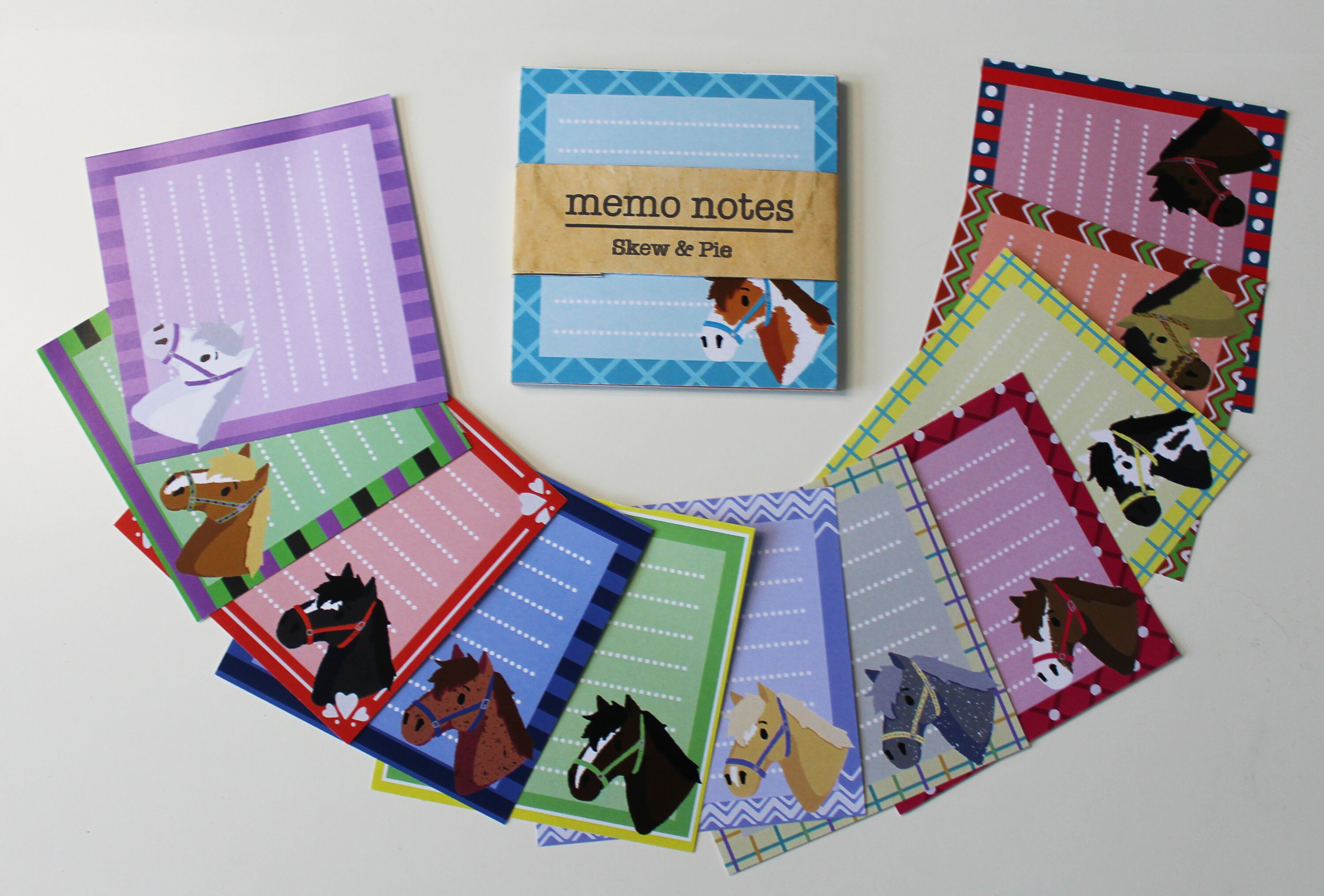 Horse Memo Pad 12 Colourful Designs Gifts for Horse Lovers Etsy