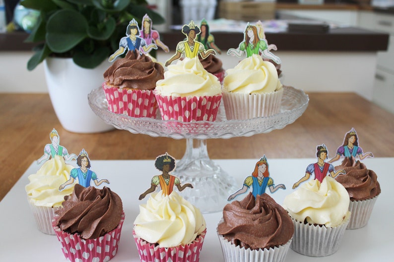 Princess Half Body Cupcake Toppers Pack Of 12 Baking Cake Decoration Paper Party Kids Hedoarchitects Pl