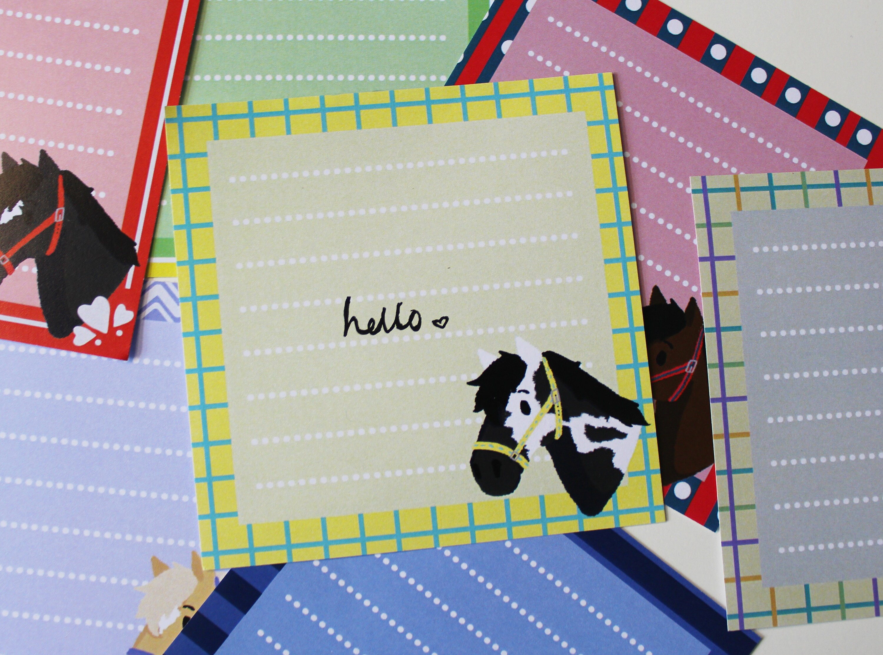 Horse Memo Pad 12 Colourful Designs Gifts for Horse Lovers Etsy