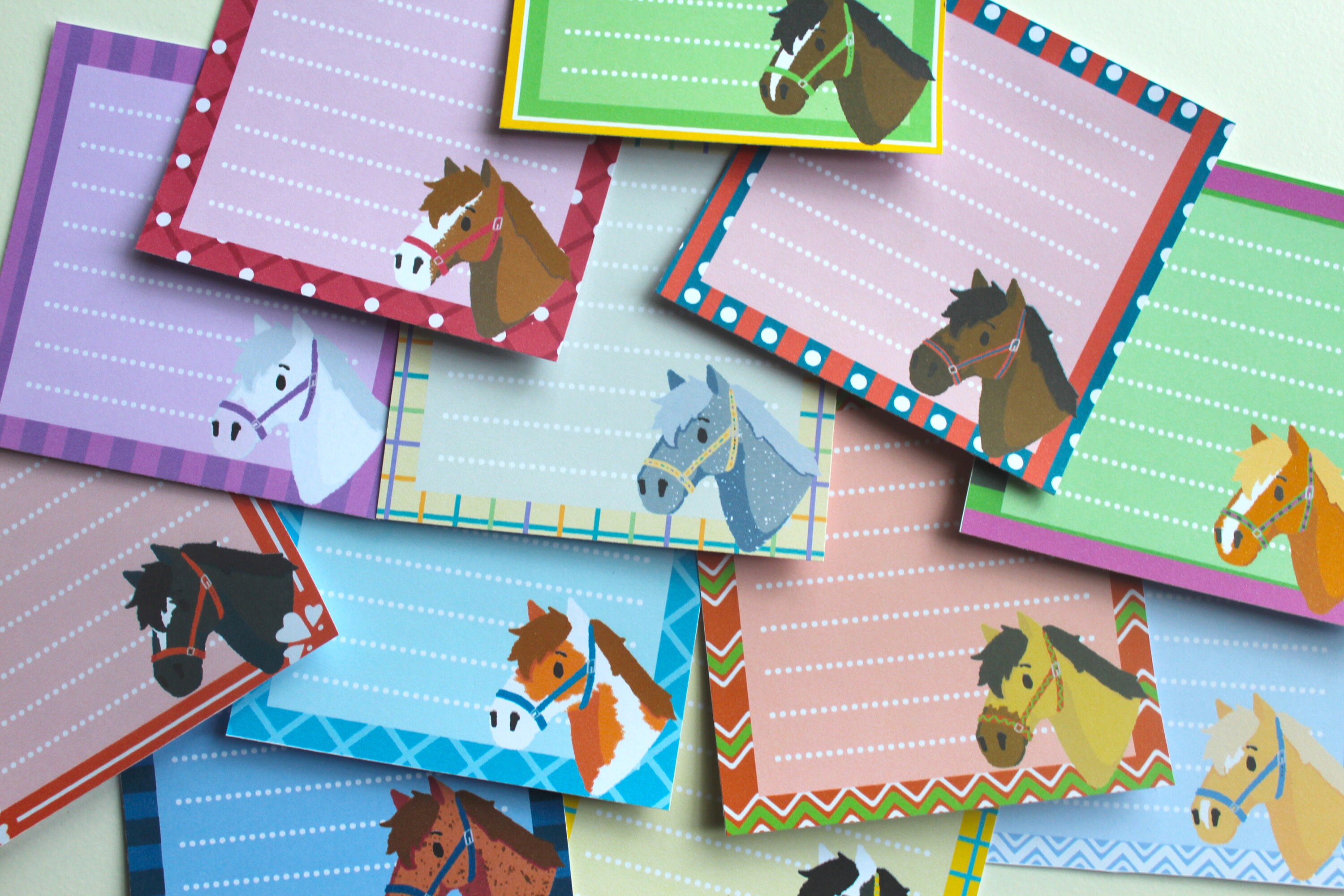Horse memo sheets pack of 12 Etsy