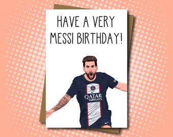 Lionel Messi inspired Birthday Card