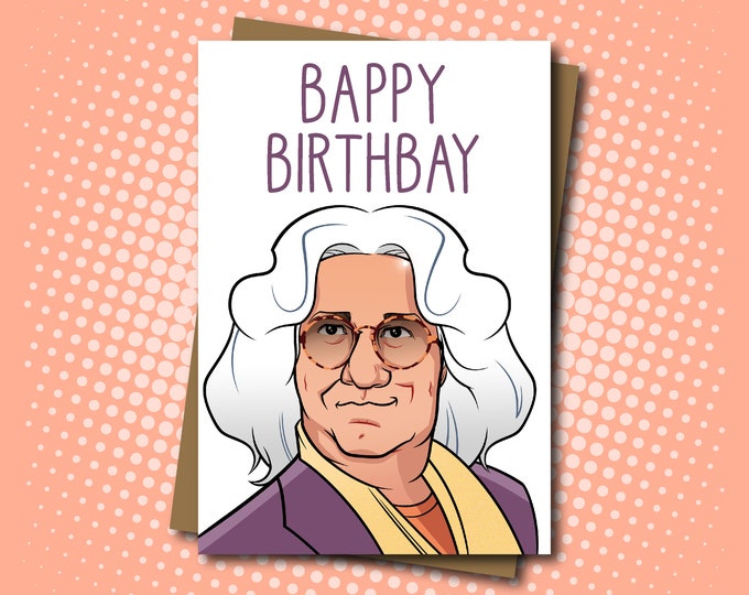 Featured listing image: Brian Badonde inspired Birthday Card - Bappy Birthday! Inspired by Fonejacker / Facejacker - 100% Recycled Greeting Card