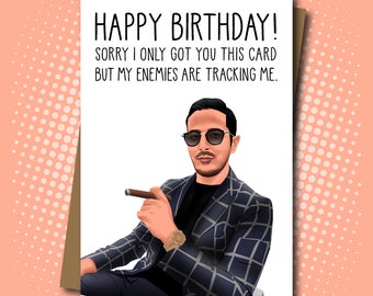 Tindler Swindler inspired Birthday Card
