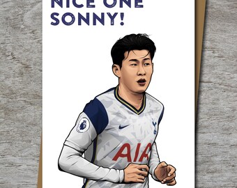 Son Heung-Min / Tottenham inspired Greeting Card - 100% Recycled Greeting Card