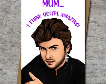 George Michael (Amazing) inspired Birthday Card for Mum - 100% Recycled Greeting Card