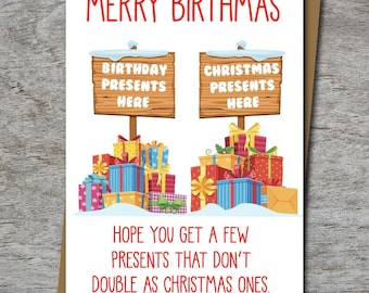 Merry Birthmas - Happy Birthday during Christmas Card