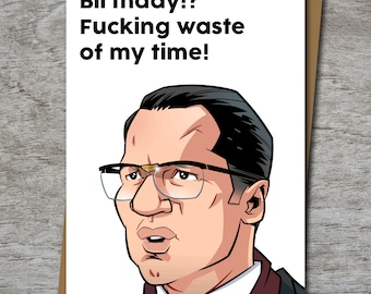 Legend Film Rude Birthday Card - Ronnie Kray/The Krays - (Unofficial) 18+ inspired by Tom Hardy’s character - 100% Recycled Greeting Card