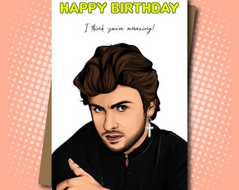 George Michael inspired Birthday Card - 100% Recycled Greeting Card
