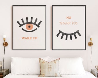 Láminas artísticas para dormitorio: Despierta, no, gracias (Descarga digital)