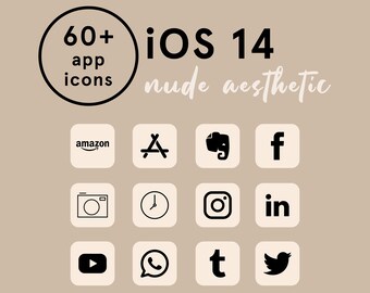 Iconos de la aplicación IOS14, cubiertas de aplicaciones beige natural, paquete de iconos, cubiertas de aplicaciones IOS14, portada de la aplicación para iPhone estética, iconos beige para iPhone