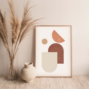 Mid Century Modern Wall Art, Abstract Art Print, Boho Decor, Minimalist Wall Art, Aesthetic Room Decor, Digital print, Instant download