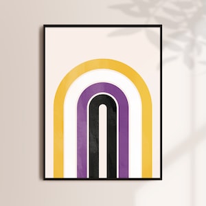 Nonbinary Rainbow Wall Art, nonbinary pride print, Pride Flag Digital Print, LGBTQ poster, Love Poster, Instant download